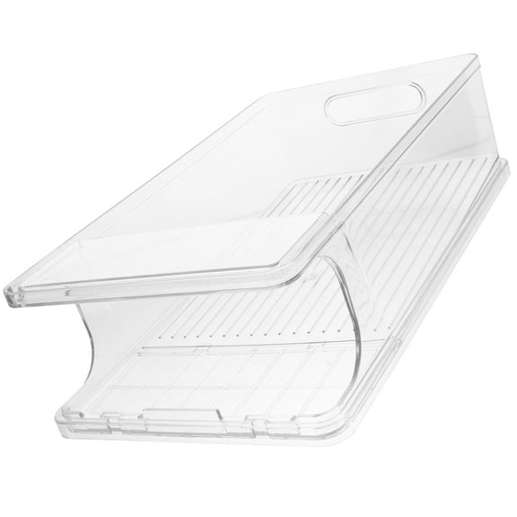 LEORX Transparent Rolling Refrigerator Can Holder Beverage Storage Rack Organizer