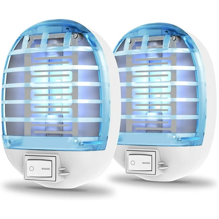 Roofei 2 Pack Electric Bug Zapper  Effective Electric Mosquito Zappers  Mosquito Zappers  Mosquito lamp  Waterproof Outdoor/Indoor - Electronic Bug Zapper Light Bulb for Backyard  Patio