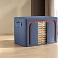 thumbnail image 6 of Foldable Linen Storage Box, Clear Window Clothes Organizer, Double Zipper Blanket Storage Bin With Handles For Bedding, Dorm, Closet, Seasonal Garment Organization, 6 of 6