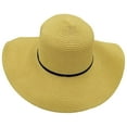 thumbnail image 4 of Woven Sun Hats for Women, Chic Summer Ladies Fashion Hat, Sylish Ribbon (Shoestring Ribbon - Tan, 1 Pack), 4 of 7