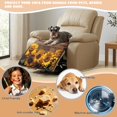 thumbnail image 4 of FOR U DESIGNS Wooden Sunflower Print Recliner Chair Covers Reclining Sofa Seat Cushion Cover Waterproof Anti-Slip Reclining Cushion Cover for Dogs Soft Breathable Recliner Slipcover for Pets Kids, 4 of 6