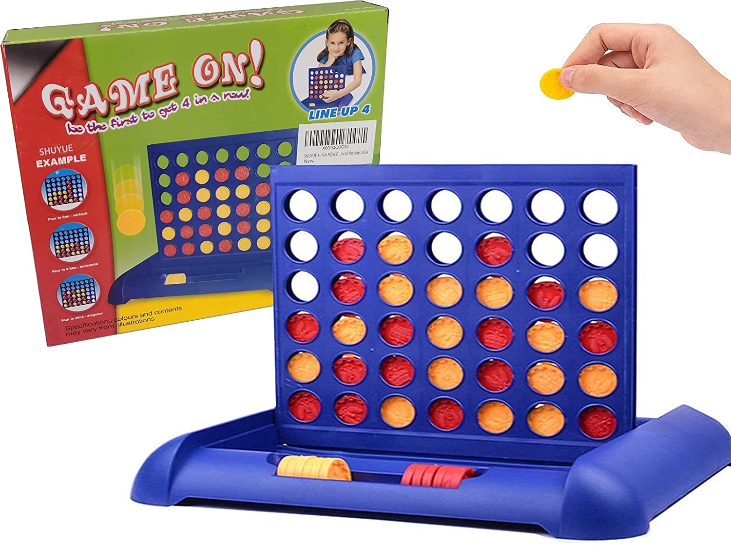 Juego De Mesa 4 En Raya Con Canastas De Baloncesto | 26 Pelotas Y Tablero Incluido | Concentración Y Estrategia Para 2 Jugadores | +5 Años