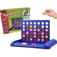 thumbnail image 1 of Juego de mesa 4 en raya plegable, 4 juguetes educativos para niños, color azul, 1 of 5