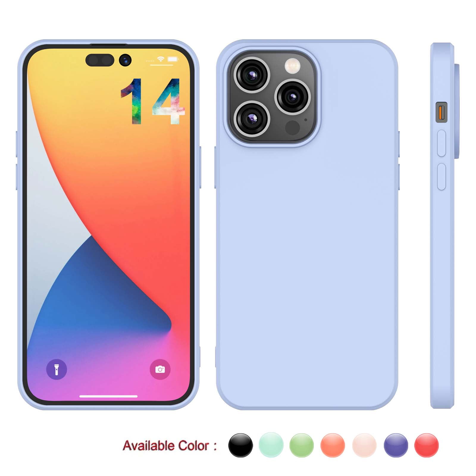 Njjex Cases for 2022 Apple iPhone 14 Pro Max, 14 Pro, 14 Plus,14, Liquid Silicone Gel Rubber