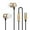Gold, variant on Metal In-ear Flat Port Headphones Type-c Plug Heavy Bass