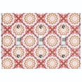 thumbnail image 1 of Metal Light Switch Plate Cover Mandala Orange Gray Floral Pattern Damask MDL105, 1 of 13