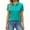 Turquoise #014, variant on Women's Polo Shirts Short Sleeve Shirt 3 Buttons Collared Shirts Summer Casual Office Work Business Golf Tops Blue 3XL