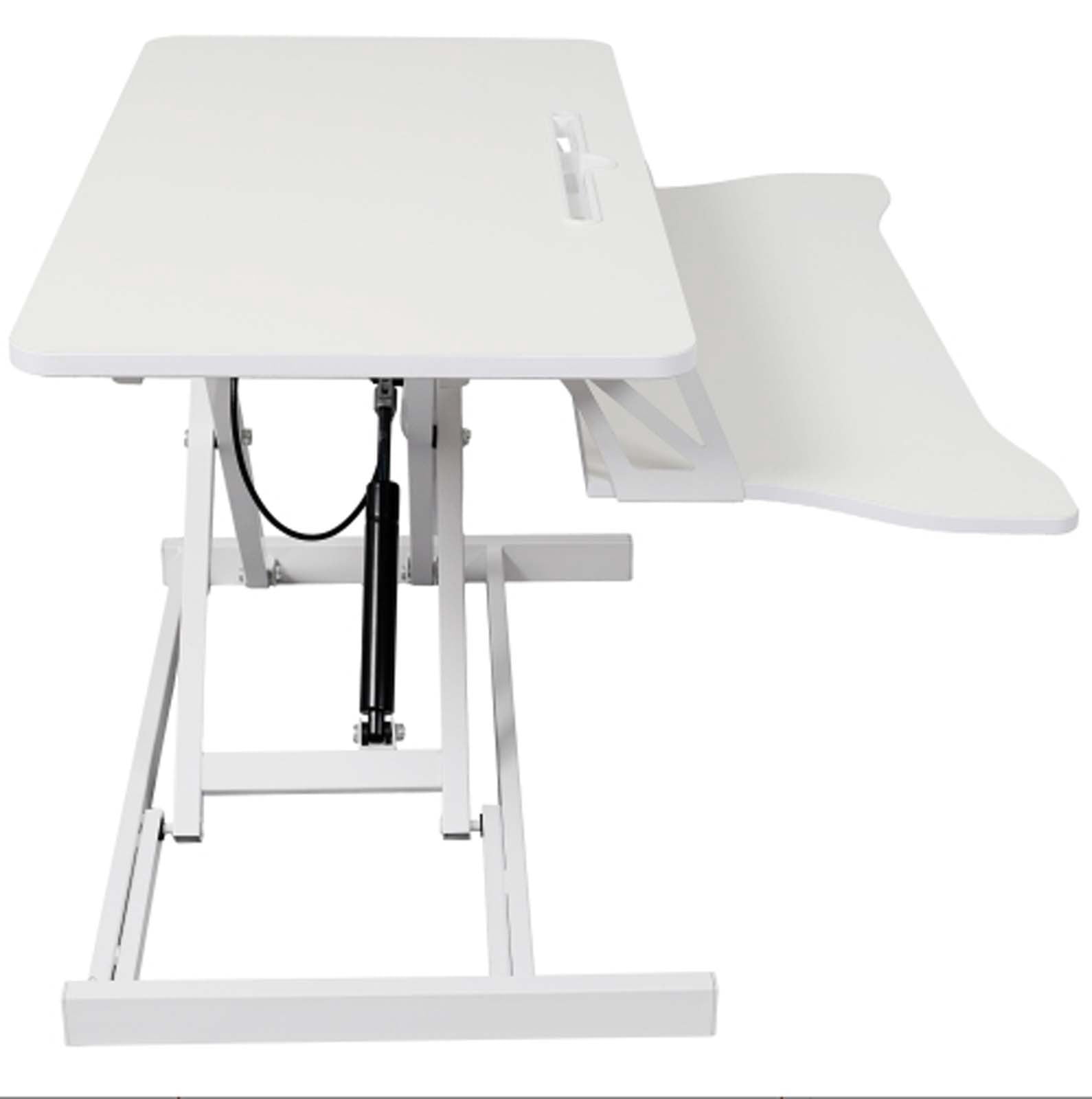 Height Adjustable Sit Stand Desk Riser with Keyboard Tray | Standing Computer Desk Converter & Home Office Ergonomic Workstation for PC or Laptop