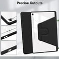 thumbnail image 2 of elitegadget Case for Samsung Galaxy Tab S10 FE+/S10 FE Plus 13.1 Inch 2025 Released - 360 Degree Rotation Protective Stand Clear Back Cover Case (Black), 2 of 5