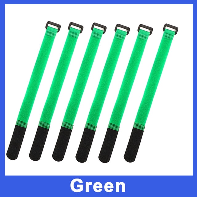 5/10Pcs Reusable Fastening Cable Straps Adjustable Multi-Purpose Hook and Loop Cable Ties Premium Cinch Strap Extension Cords Green 10Pcs 20x300mm