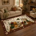 Rustic Craft Corner Rectangle Rug for Living Room Autumn Style ...