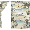 thumbnail image 3 of Coolnut Vintage Island Landscape Semi Sheer Curtains Window Voile Drapes Panels Treatment-55x78in for Living Room Bedroom Kids Room, 2 Pieces, 3 of 4
