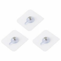 Self Adhesive Picture Hooks, Heavy Duty Picture Hangers Without Nails, Wall Hooks for Hanging, Transparent Waterproof Frame Hangers, Sticky Hook for Bathroom Kitchen, 2 Pcs, 2.4x2.4"