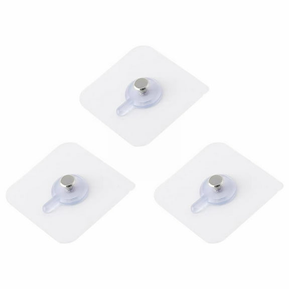 Self Adhesive Picture Hooks, Heavy Duty Picture Hangers Without Nails, Adhesive Wall Hooks for Hanging, Transparent Waterproof Sticky Hooks for Bathroom Kitchen, 3 Pcs, 2.8x2.8"