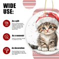 thumbnail image 3 of Christmas Cheerful Kitten Standing Cute - Christmas Ornament Xmas Keepsake Ceramic Ornaments Holiday Decorations for Tree Christmas Gift Ideas 2.95in, 3 of 6