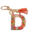 thumbnail image 2 of Key Chain 26 Letters Fruit Pattern Women Compact Long Lasting Key Ring Bag Decoration, 2 of 8