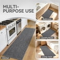 thumbnail image 5 of Kitchen Rugs and Mat Non Slip Washable, Super Absorbent Kitchen Mats for Floor with Rubber Backing, Soft Braided Standing Sink Mat, Anti Fatigue Kitchen Runner Rug Easy to Clean, Gray 17"x30", 5 of 8