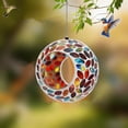 thumbnail image 3 of Hummingbird Feeder Glass Stained Outdoor Hanging Circular Garden Decoration Pendant, 3 of 7
