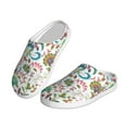 thumbnail image 2 of Lsque Fairy Flower Pattern Womens Comfort Cotton on Scuff With Memory Foam and Anti-skid Sole Slipper-42/43, 2 of 7