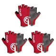 thumbnail image 3 of Guantes de medio Greeniant para senderismo de cuero PU transpirable ajustables para ciclismo Type1 NO1, 3 of 6