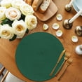 thumbnail image 2 of Pure Olive Green Round 13 Inch Placemats Set of 2, Simple Solid Color HeatResistant Non Slip Place Mats for Dining Table, Wipeable Braided Kitchen Table Mats for Housewarming, 2 of 9