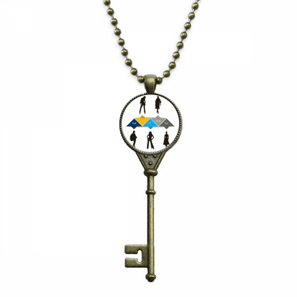 Posture Selection Outline Models Key Necklace Pendant Tray Embellished Chain