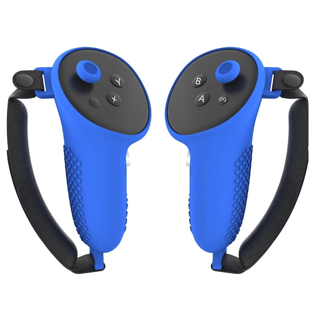 1 par de empuñaduras de controlador anticaída de silicona para accesorios Meta Quest 3 VR