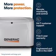 Generac 10kW Home Standby Generator with 16C Transfer Switch, Cellular Connectivity, Easy to Use, Whole House Power Backup, Smart Outage Solution