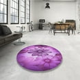 thumbnail image 4 of Ahgly Company Machine Washable Indoor Rectangle Transitional Dark Magenta Purple Area Rugs, 7' x 10', 4 of 7