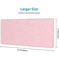 thumbnail image 3 of Pink Topographic Contour Large Gaming Mouse Pad with Anti-Slip Base, Map Extended XL Mousepad for Office and Room, Cool Desk Mat with Stitched Edges for Desk, 31.5 x 11.8 in, 3 of 6