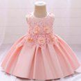 thumbnail image 4 of XFHLMJFF Girls Dress Sleeveless Tulle Kids Ruffled Princess Bridesmaid Pageant Gown Birthday Party Wedding Leisure Sundress, 4 of 7