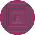 thumbnail image 1 of Ahgly Company Indoor Round Patterned Raspberry Red Area Rugs, 4' Round, 1 of 6