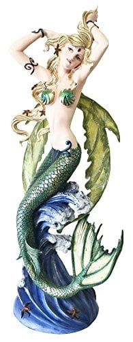 Ebros Sheila Wolk Mermaid Collection Rainbow Pool Mermaid Collectible 6.5 Inch 