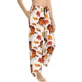 thumbnail image 6 of Salouo Thanksgiving Turkey Leaves Print Women's Pajama Pants Casual Loose Sweatpants PJs Flowy Pants Drawstring Palazzo for Women Wide Leg Pants Lounge Pajama -, 6 of 8