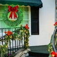 thumbnail image 3 of Pre-lit Outdoor Christmas Wreath Decoration, Christmas Decorations Outdoor Sacred Christmas Wreath With Lights Green, 3 of 5
