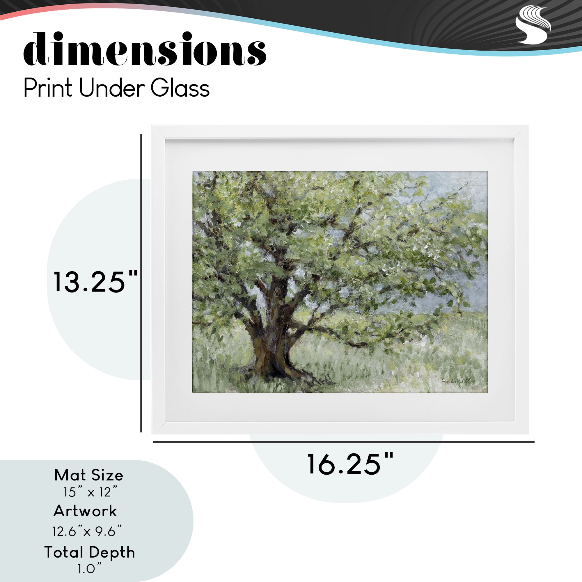Stupell Industries Summer Oak Splendor Landscape White Framed Print Under Glass, design by Lanie Loreth