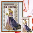 thumbnail image 3 of (R864) Hilo Algodón Ecológico Bordado No Manchú 14CT 2 Hebras Tela Blanca 36*52 Cm Ramo Novia Kit Serie Personajes Punto Cruz (borde Gancho), 3 of 8