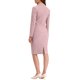 thumbnail image 3 of Conjuntos de traje para mujer INSPIRE CHIC, blazers de manga larga y falda lápiz, dos piezas, atuendos de trabajo, rosa polvo 2XL, 3 of 6