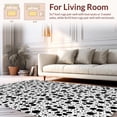 thumbnail image 2 of ODIKA 8'x10' Machine Washable Non-Slip Area Rug, Retro Paint Splatter Artistic High Traffic Rug, Black, 289678, 2 of 7