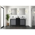 thumbnail image 2 of Lexora Home Zilara 60" Double Marble Top Bathroom Vanity with Black Faucet, 2 of 15
