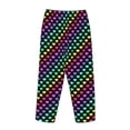 thumbnail image 3 of Lsque Rainbow Hearts Print Women's Pajama Pants, Lounge Pant - Comfortable Home Wear,Elastic Waistband, Stylish Design-X-Large, 3 of 9