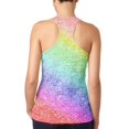 thumbnail image 2 of LGBTQ Pride Faux Rainbow Glitter Juniors Burnout Racerback Tank Top Multi LG, 2 of 2