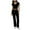 Black, variant on GEWSEY Lounge Sets for Women 2 Piece Foldover Yoga Flare Leggings Pants Crop Tops Casual Y2K Outfits Matching Tracksuit Set (Black, M)
