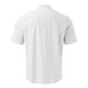 thumbnail image 3 of Camisas Manga Larga Hombre Camisa superior sólida de primavera y verano para hombre, camisa informal de algodón y lino con cuello levantado, camisa de manga corta de vacaciones de talla (White, S), 3 of 4