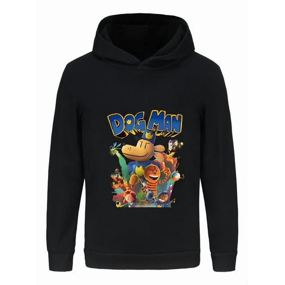 Dog Man Fire Squad Graphic Kids Hoodie – Bold Hero Comic Sweatshirt for Boys & Girls