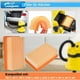 thumbnail image 3 of Pack de 2 filtros planos plisados para aspiradora Kärcher WD4/WD5/WD6 /MV4/MV5/MV6/WD4P/WD5P/WD6P Filtro de repuesto para aspiradora Kärcher 2.863-005.0，T-Audace, 3 of 5