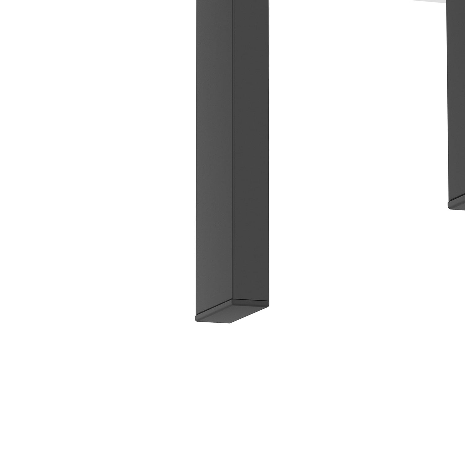 Royard Oaktree End Table Set of 2, Square Tempered Glass Side Table with Shelf and Metal Legs, Black