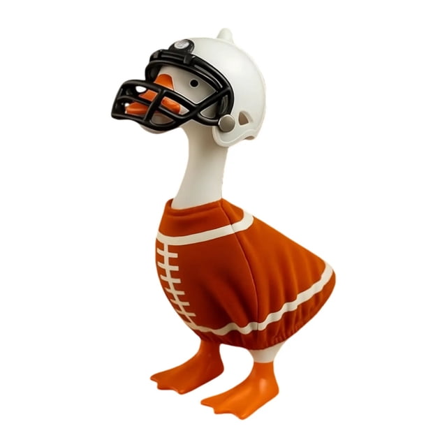 Desktop Goose Statue Rugby Dress Keychain for Pet Porch Decoration and