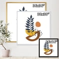 thumbnail image 4 of Designart 'Abstract Leaves With Elementary Shapes' Modern Framed Canvas Wall Art Print, 4 of 5