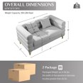 thumbnail image 2 of Rophefx Mid Century 2-Seater Sofa Couch for Bedroom, Living Room, Lounges, Office, Apartment, 2 of 7
